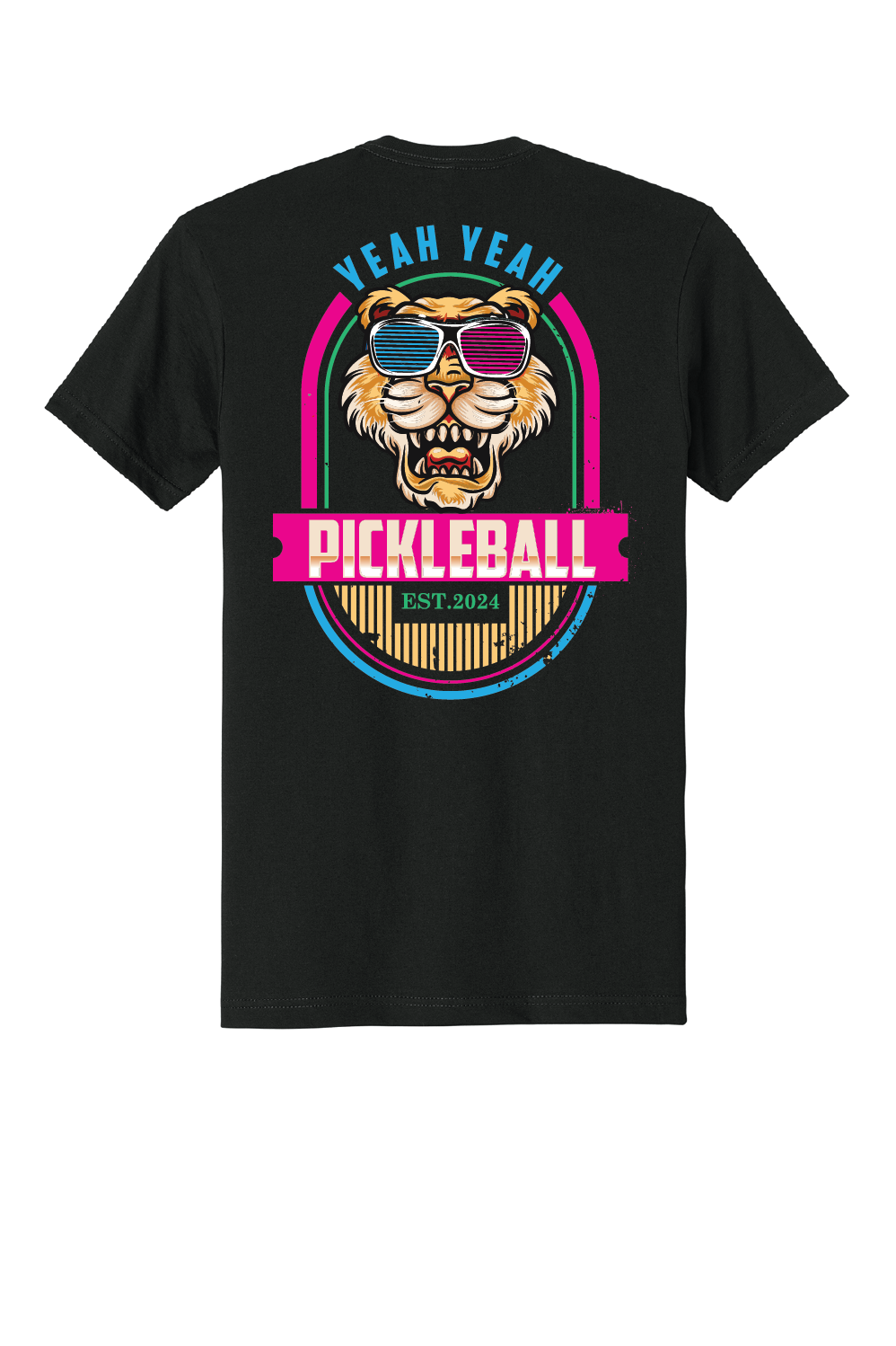 Tiger Tee Black Full Color Short Sleeve