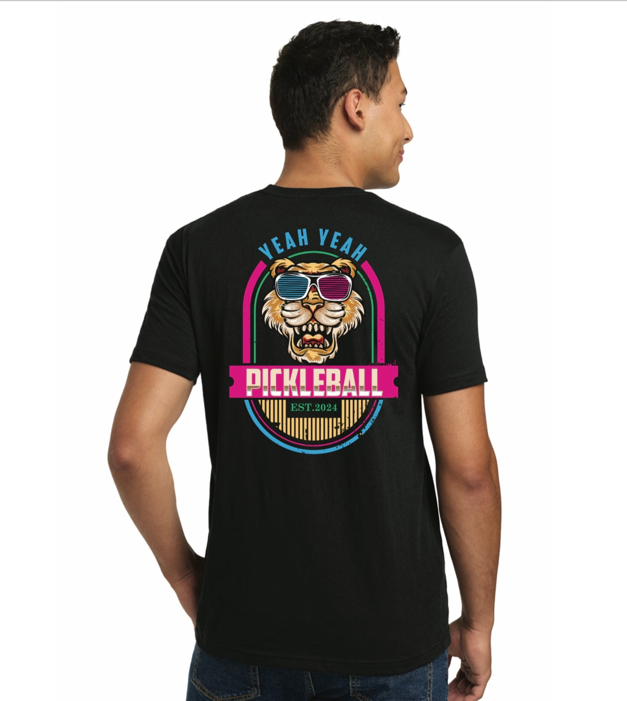 Tiger Tee Black Full Color Short Sleeve