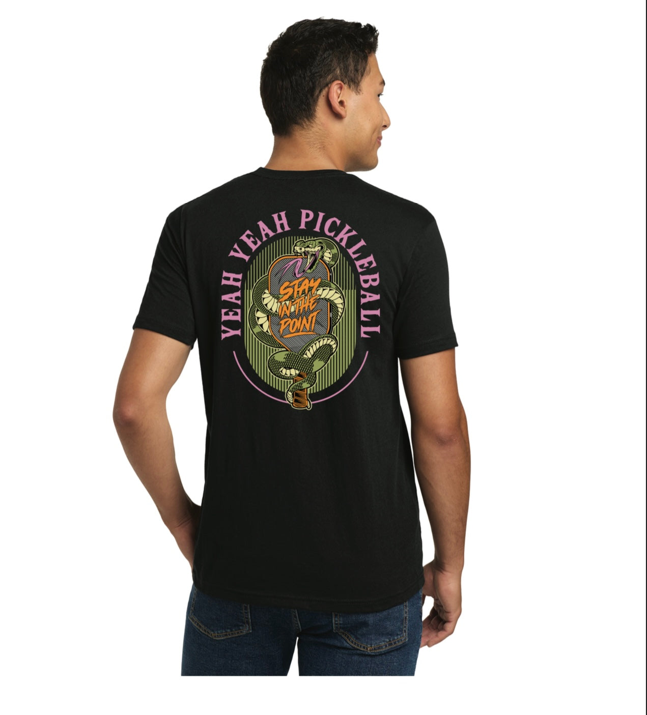 Rattle Snake Tee Black Short Sleeve